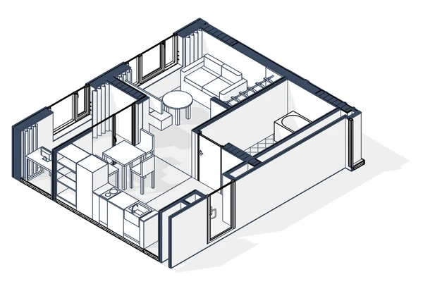ПШ-ГП3-3-3.8.1 - Однокомнатная квартира в жилом районе «Пшеница ...